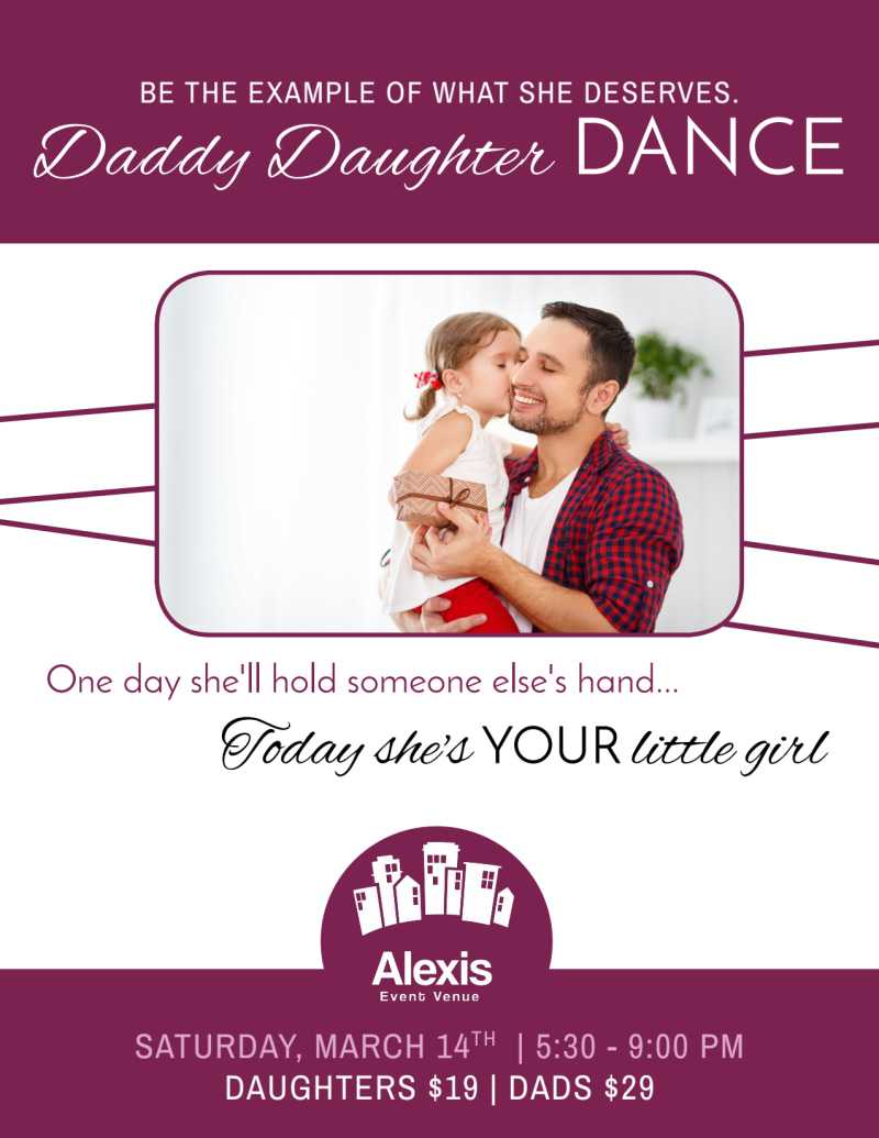 Father Daughter Dance Flyer Template Regarding Dance Flyer Template Word