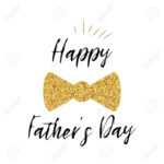 Father's Day Banner Design With Lettering, Golden Bow Tie Butterfly Intended For Tie Banner Template