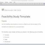 Feasibility Study Template Throughout Technical Feasibility Report Template