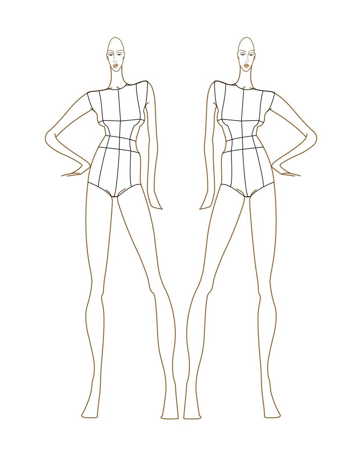 Female Blank Body Templates – Dalep.midnightpig.co Pertaining To Blank Model Sketch Template