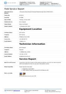 Field Service Report Template (Better Format Than Word for Technical Service Report Template