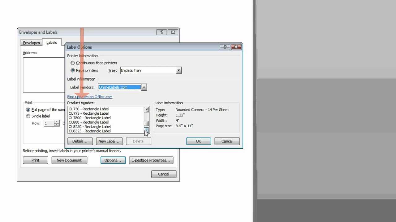Find A Label Template In Microsoft Word Using Vendor Name Within 33 Up Label Template Word