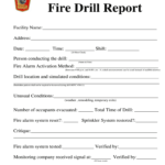 Fire Drill Report Template Uk - Fill Online, Printable intended for Emergency Drill Report Template