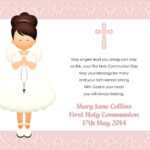 First Communion Invites Templates – Calep.midnightpig.co With First Holy Communion Banner Templates