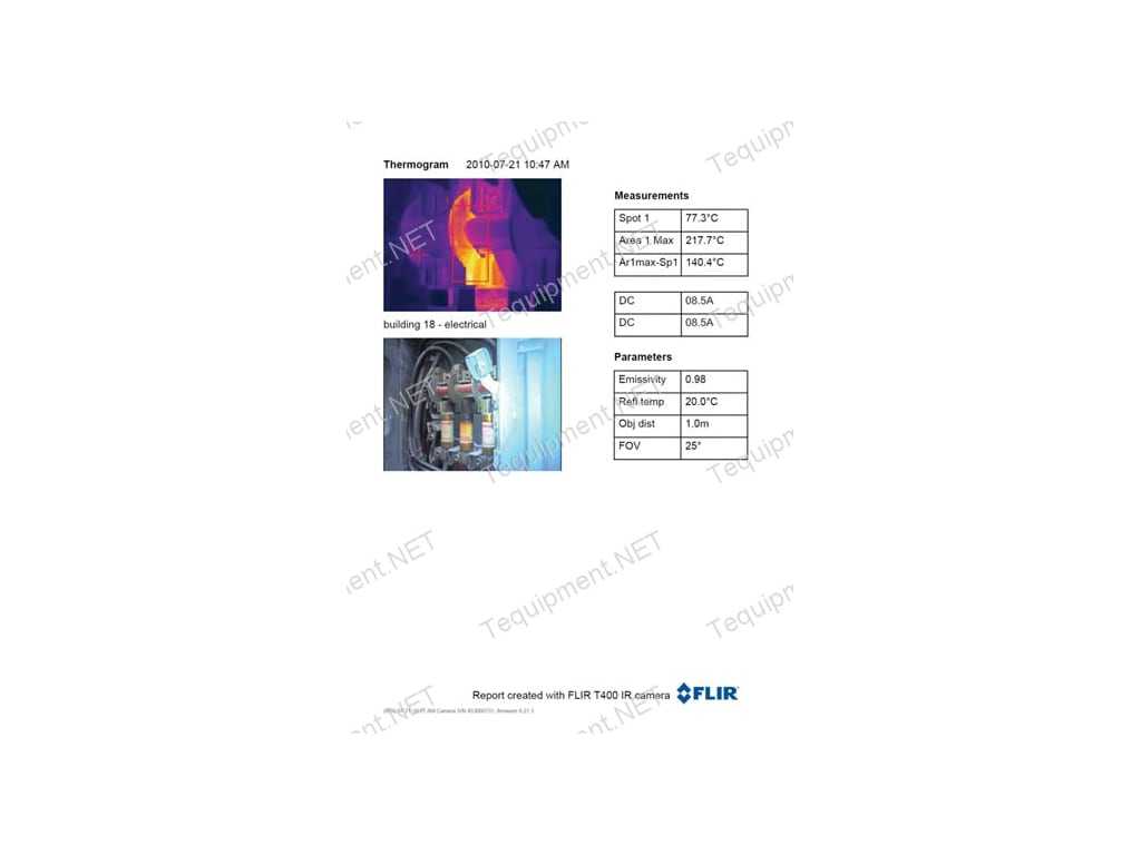 Flir T300 Thermal Imaging Infrared Camera In Thermal Imaging Report Template