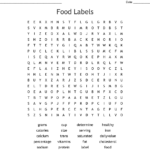 Food Labels Word Search – Wordmint Within Food Label Template Word