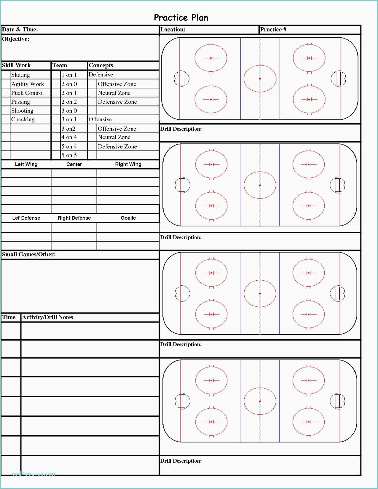 Football Practice Plan Template Excel – Dalep.midnightpig.co With Blank Hockey Practice Plan Template
