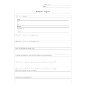 Forensic Report Template - Dalep.midnightpig.co in Crime Scene Report Template