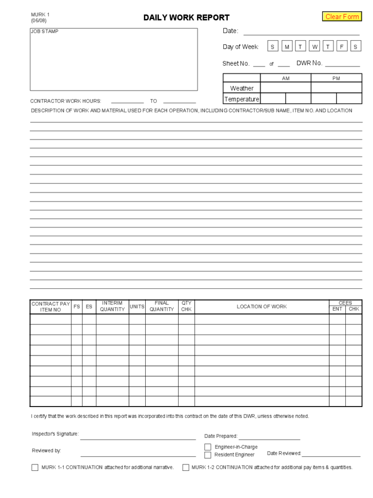 Form Daily Report – Calep.midnightpig.co Intended For Daily Report Sheet Template