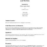 Formal Lab Report Template : Biological Science Picture Pertaining To Science Experiment Report Template