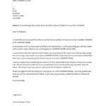 Formal Resignation Letter With 2 Weeks Notice | Templates At With Regard To Two Week Notice Template Word