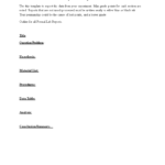 Formal Science Lab Report Template | Templates At Inside Science Experiment Report Template