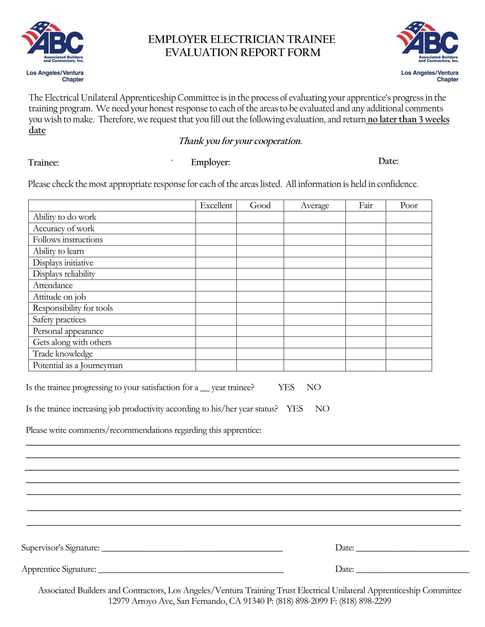 Free 14+ Trainee Evaluation Forms In Ms Word | Pdf With Training Evaluation Report Template