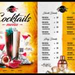 Free 18+ Cocktail Menu Examples In Psd | Ai | Eps Vector Intended For Cocktail Menu Template Word Free