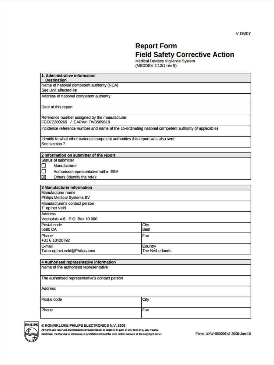 Free 23+ Corrective Action Form Examples In Pdf | Ms Word With Corrective Action Report Template