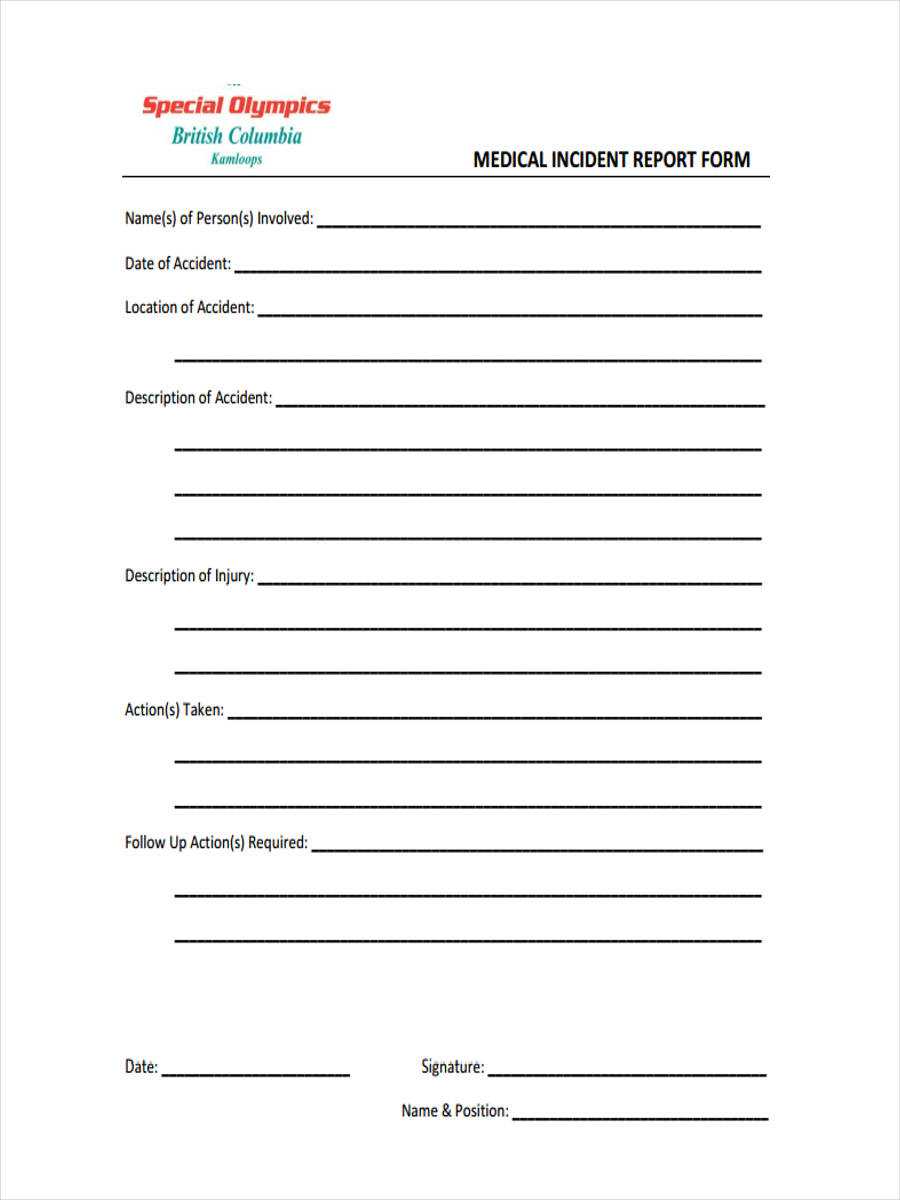 Free 7+ Medical Report Forms In Pdf | Ms Word With Incident Report Form Template Word