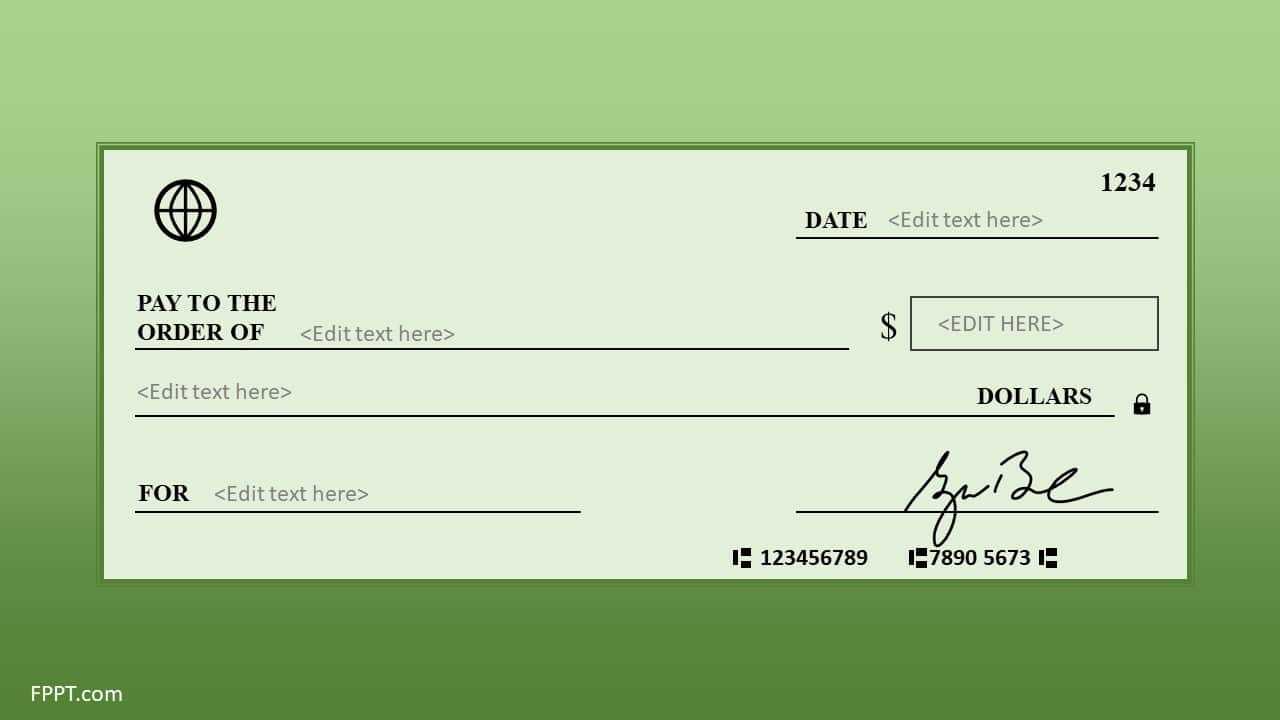 Free Blank Check Template For Powerpoint – Free Powerpoint Pertaining To Blank Check Templates For Microsoft Word