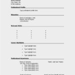 Free Blank Resume Templates Download – Resume : Resume In Free Blank Cv Template Download
