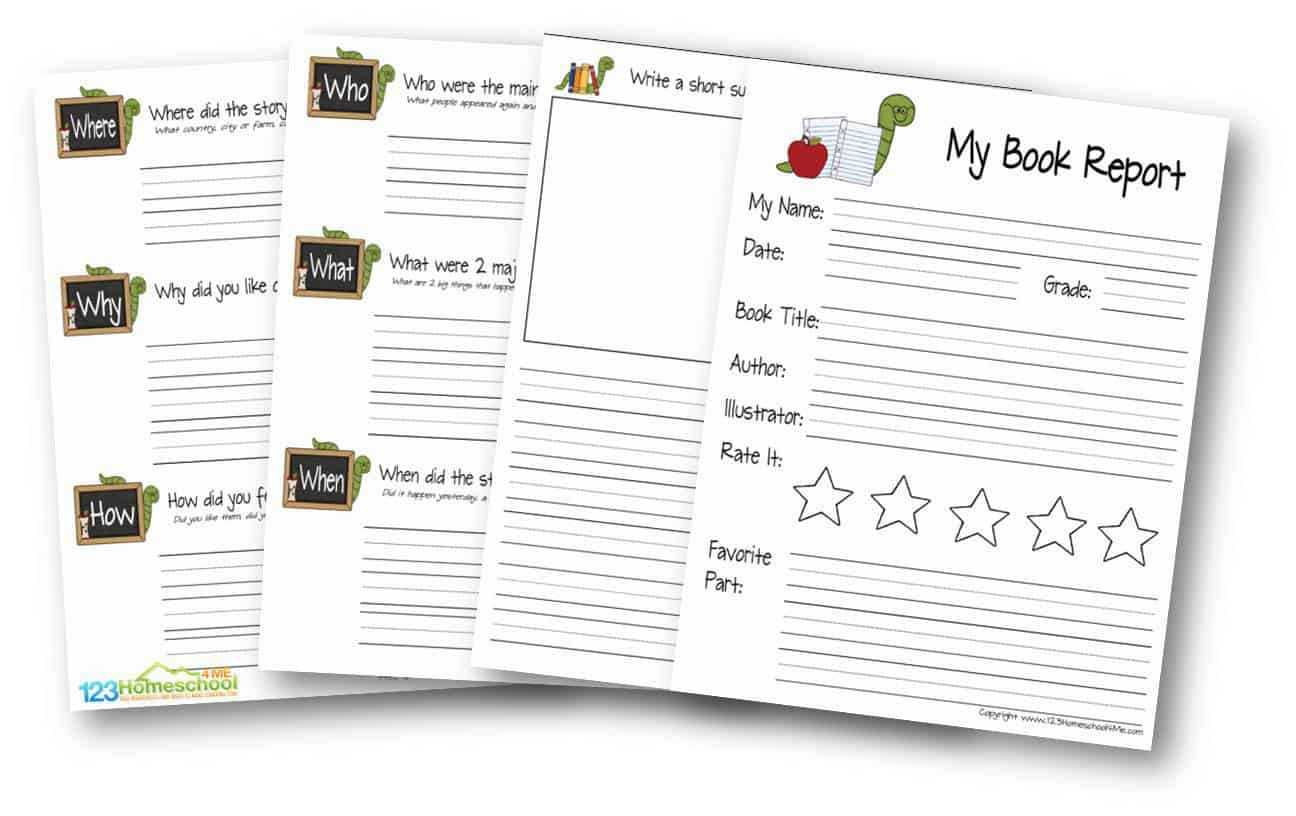 Free Book Report For Kids Throughout Story Report Template