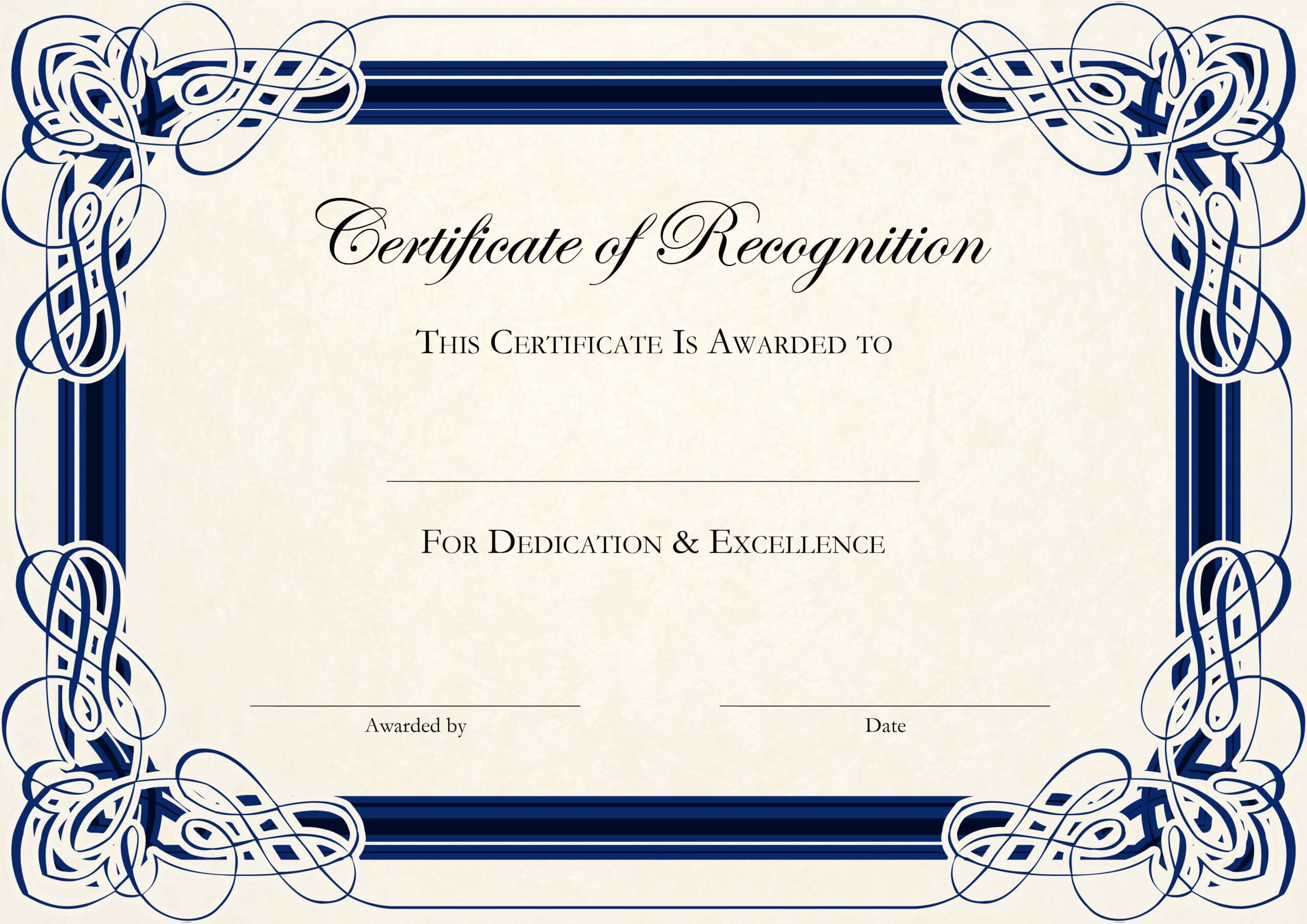 Free Certificate Templates For Word With Certificate Templates For Word Free Downloads