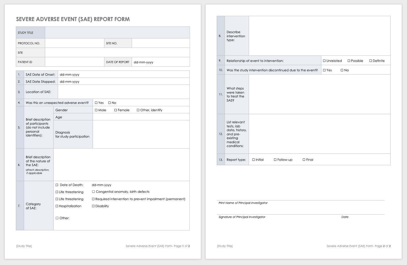 Free Clinical Trial Templates | Smartsheet Within Clinical Trial Report Template