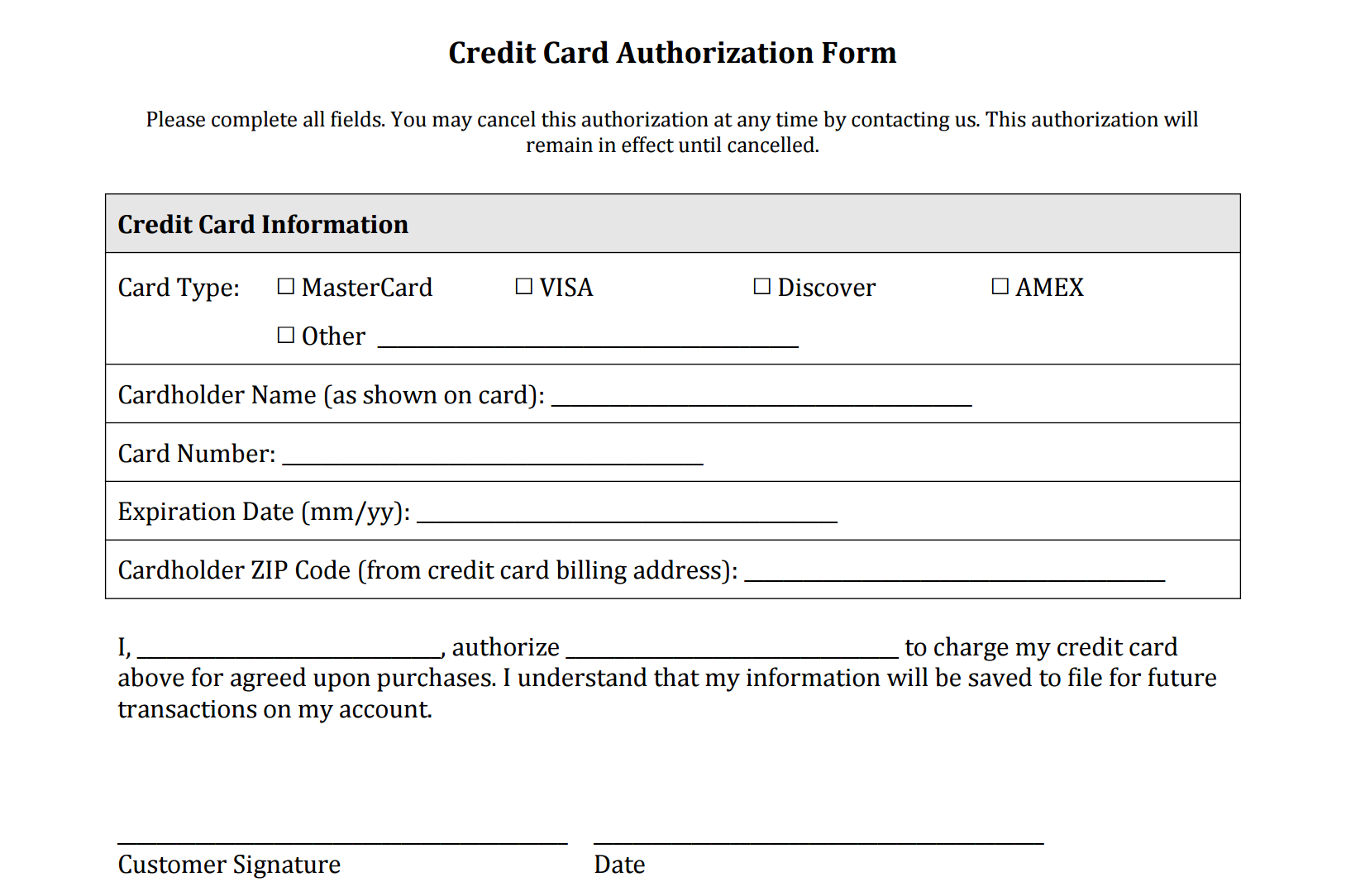 Free Credit Card Authorization Form Template - Calep Within Credit Card Authorization Form Template Word