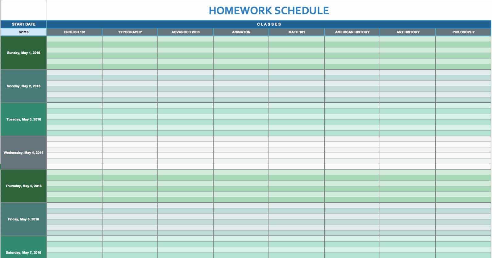 Free Daily Schedule Templates For Excel - Smartsheet With Daily Report Sheet Template
