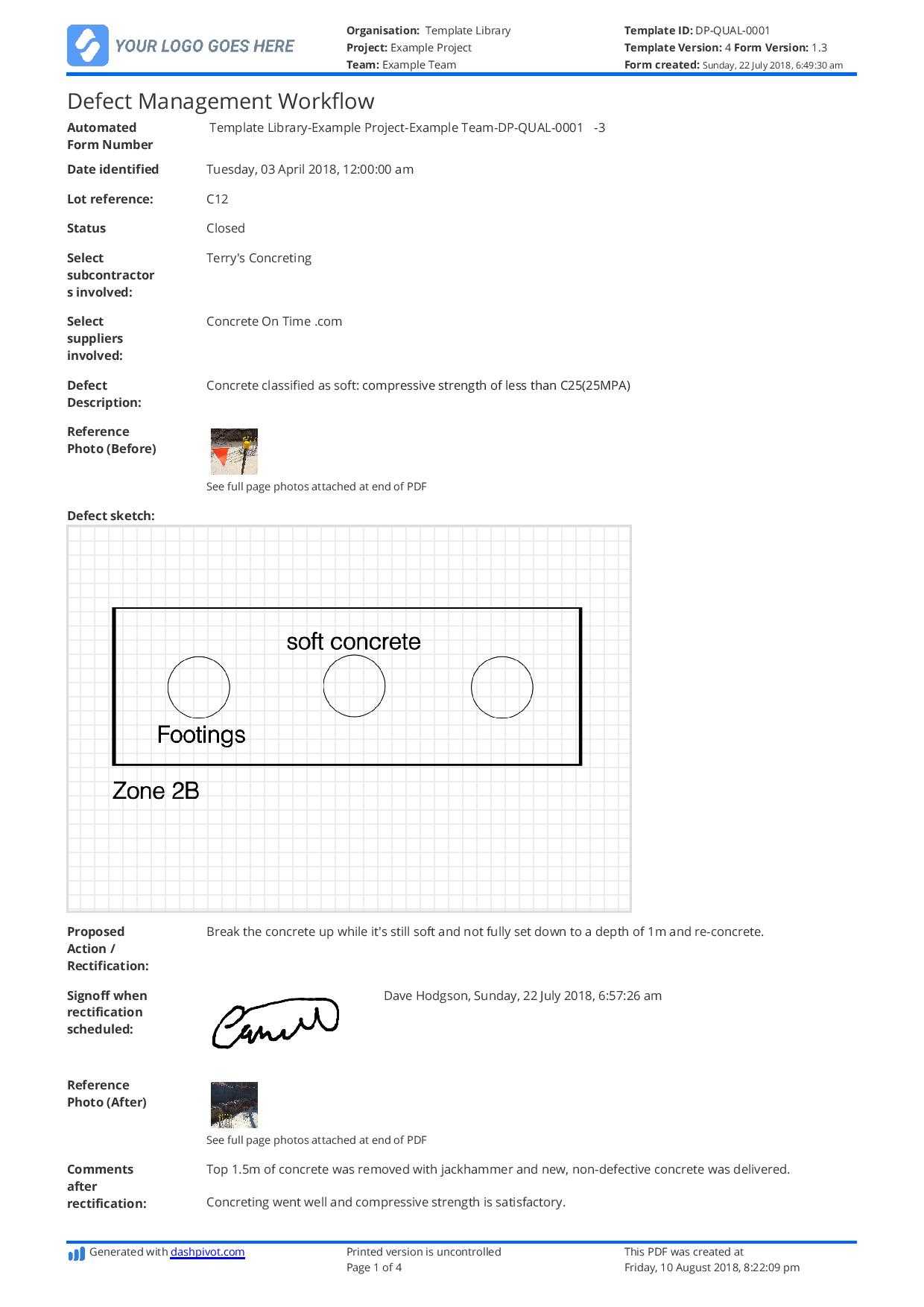 Free Defect Report Template (Better Than Word Doc And Excel) Pertaining To Fault Report Template Word