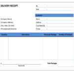 Free Delivery Receipt Template [Pdf, Word Doc & Excel] Throughout Proof Of Delivery Template Word