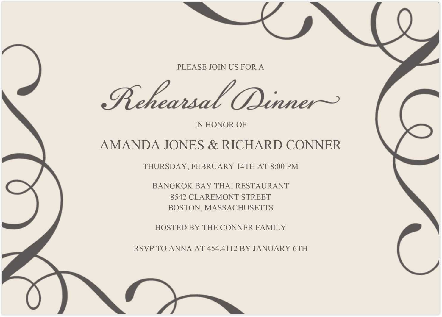 Free Downloadable Invitation Templates Word - Falep Pertaining To Free Dinner Invitation Templates For Word