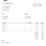Free, Downloadable Sample Invoice Template | Paypal Pertaining To Free Downloadable Invoice Template For Word