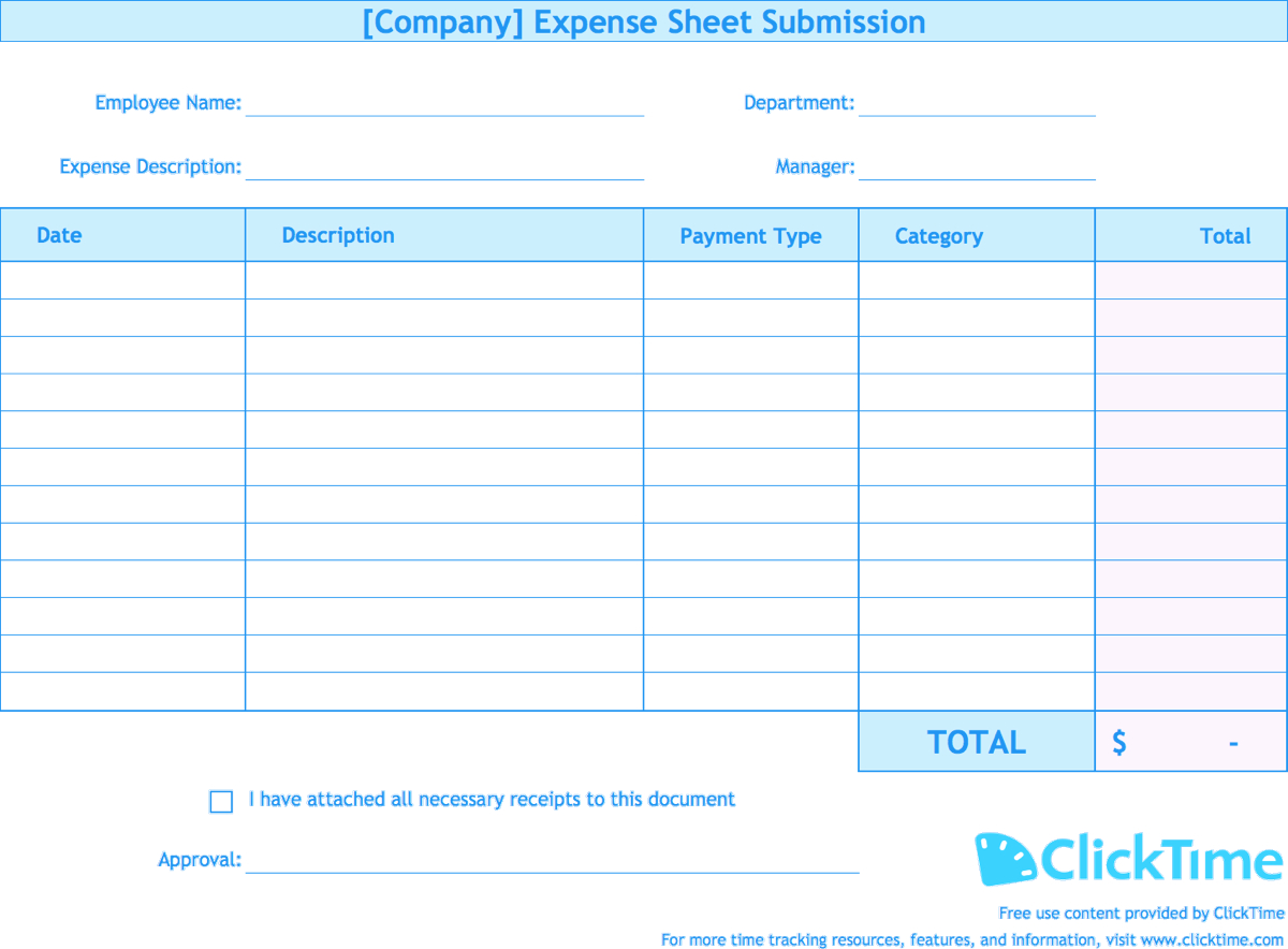 Free Expense Report Template Excel – Falep.midnightpig.co Within Expense Report Spreadsheet Template Excel