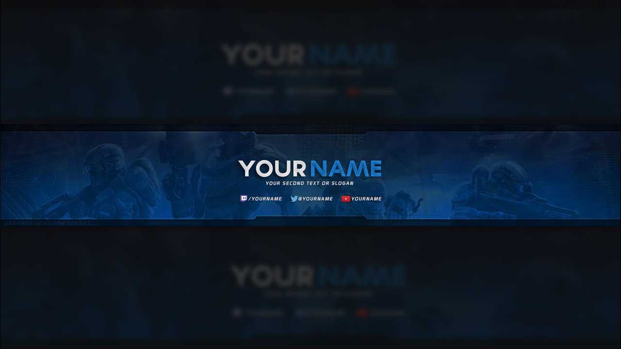 Free Halo Youtube Banner Template (Psd) Pertaining To Youtube Banners Template