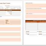 Free Incident Report Templates & Forms | Smartsheet Inside Incident Summary Report Template