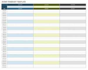 Free Itinerary Templates | Smartsheet inside Blank Trip Itinerary Template