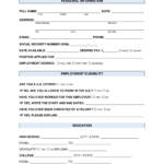 Free Job Application Form - Standard Template - Word | Pdf within Employment Application Template Microsoft Word