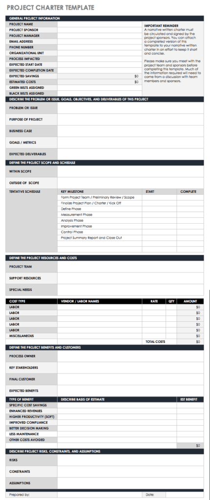 Dmaic Report Template