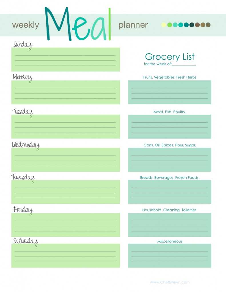 Free Meal Planner Template For Mac Regarding Meal Plan Template Word