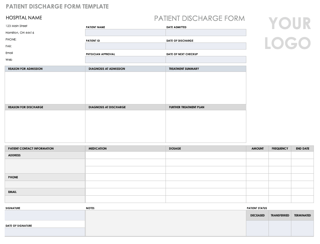 Free Medical Form Templates | Smartsheet With Regard To Patient Care Report Template