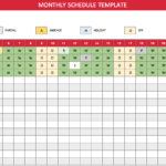 Free Monthly Work Schedule Template – Crew Regarding Blank Monthly Work Schedule Template