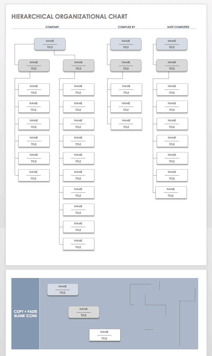 Free Organization Chart Templates For Word | Smartsheet With Regard To Org Chart Template Word