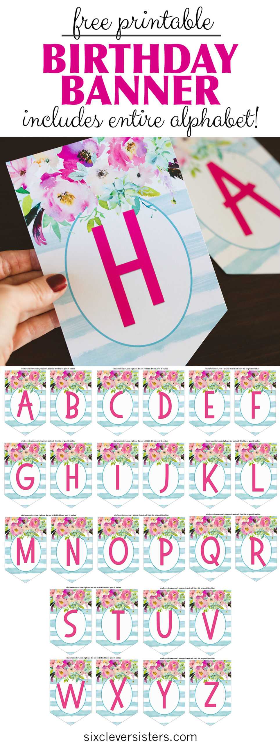 Free Printable Birthday Banner Letters – Calep.midnightpig.co Inside Diy Banner Template Free