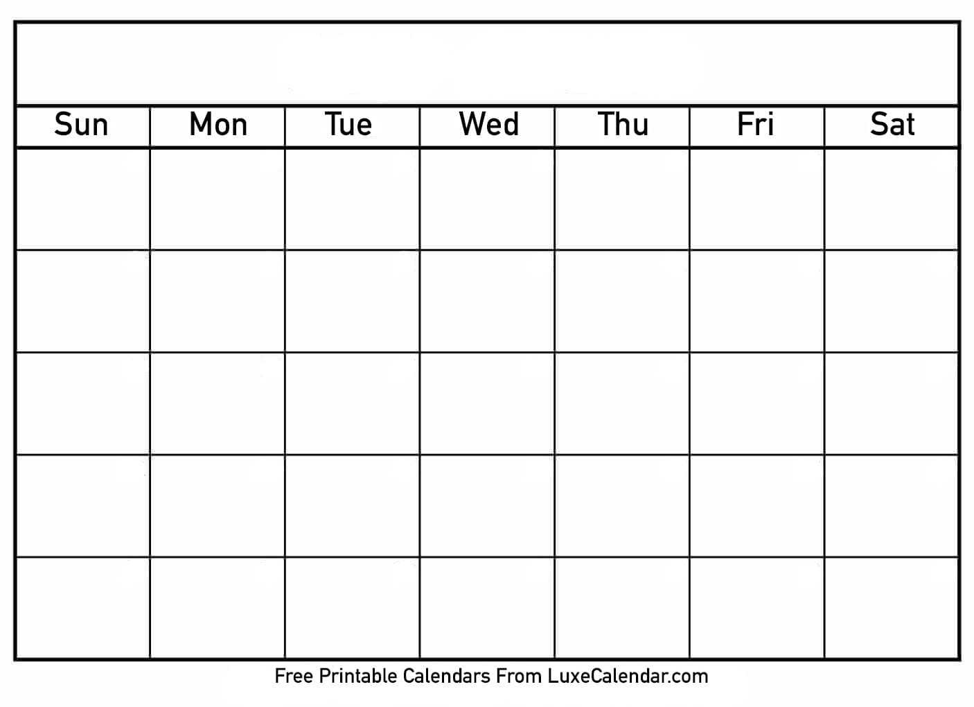 Free Printable Blank Calendar Templates – Dalep.midnightpig.co With Full Page Blank Calendar Template