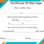 Free Printable Certificate Of Marriage Template Regarding Blank Marriage Certificate Template