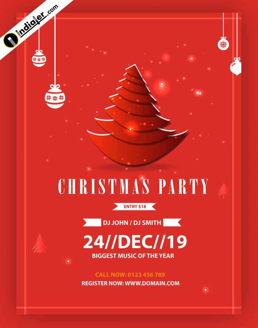 Free Printable Christmas Party Flyer Ates Or Invitations Uk Pertaining To Free Christmas Invitation Templates For Word