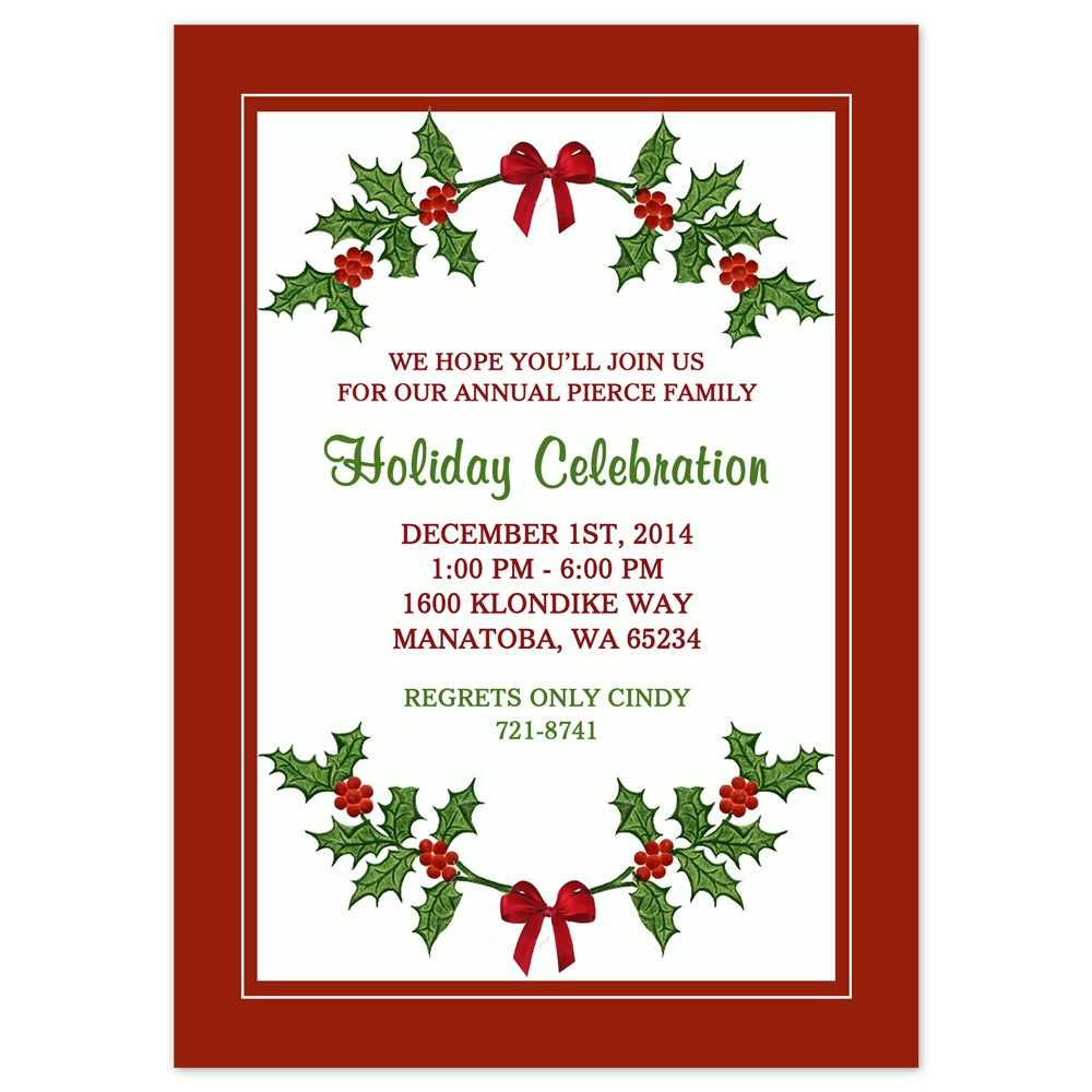 Free Printable Christmas Party Flyer Templates Invitation Regarding Free Christmas Invitation Templates For Word