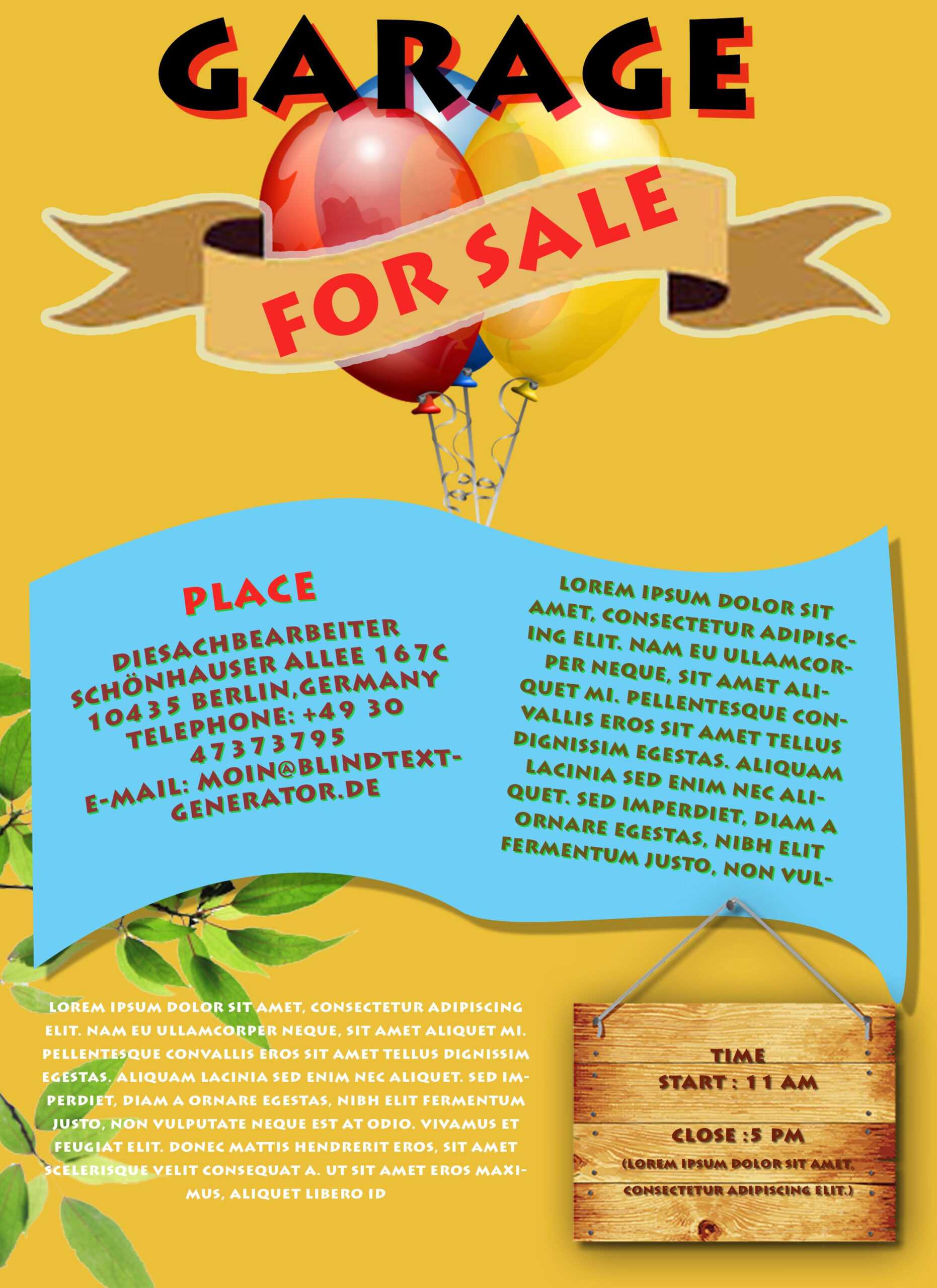 Free Printable Garage Sale Flyers Templates – Attract More Inside Yard Sale Flyer Template Word