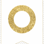Free Printable Gold Stripe Glitter Letters – Gold Free For Free Letter Templates For Banners