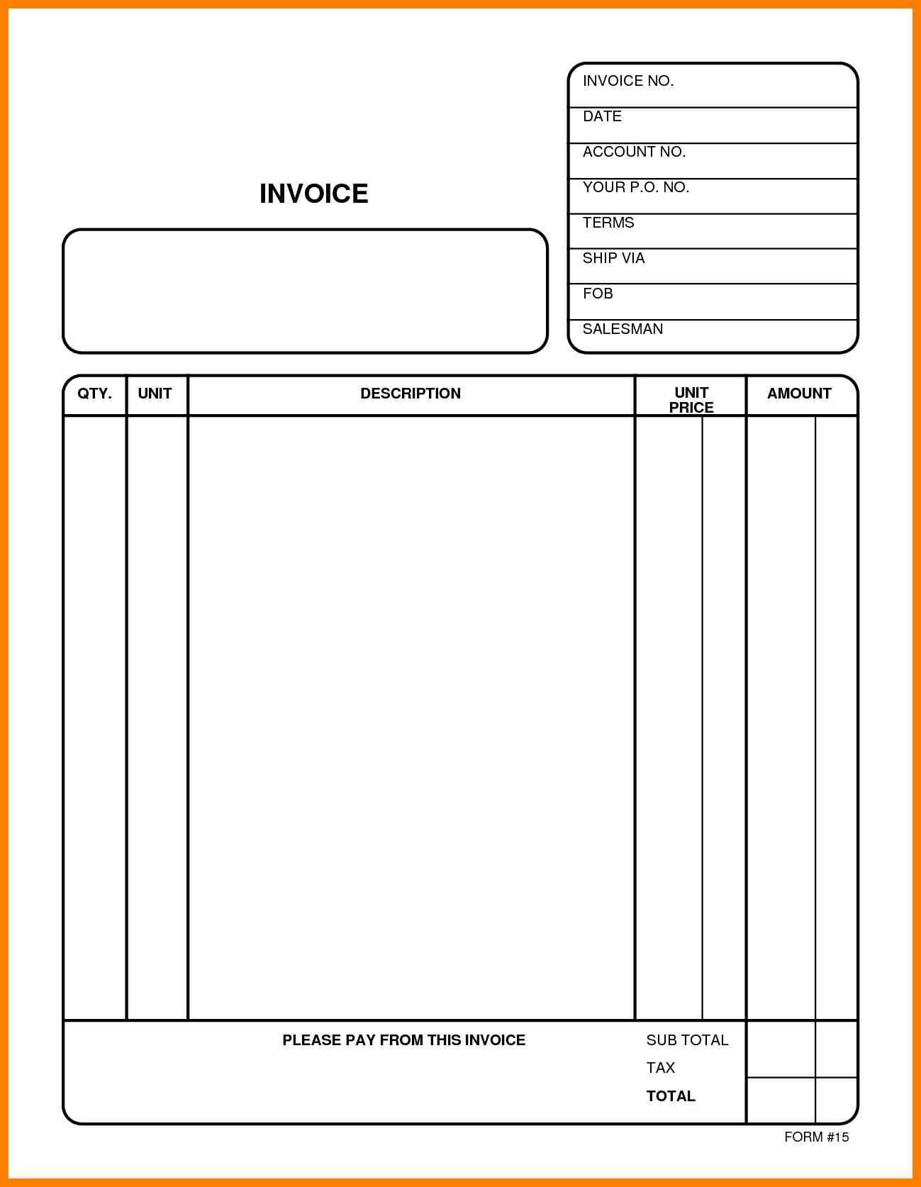 Free Printable Invoice Template Pdf | Shop Fresh For Free Printable Invoice Template Microsoft Word