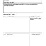 Free Printable Lesson Plans Template – Calep.midnightpig.co With Blank Preschool Lesson Plan Template
